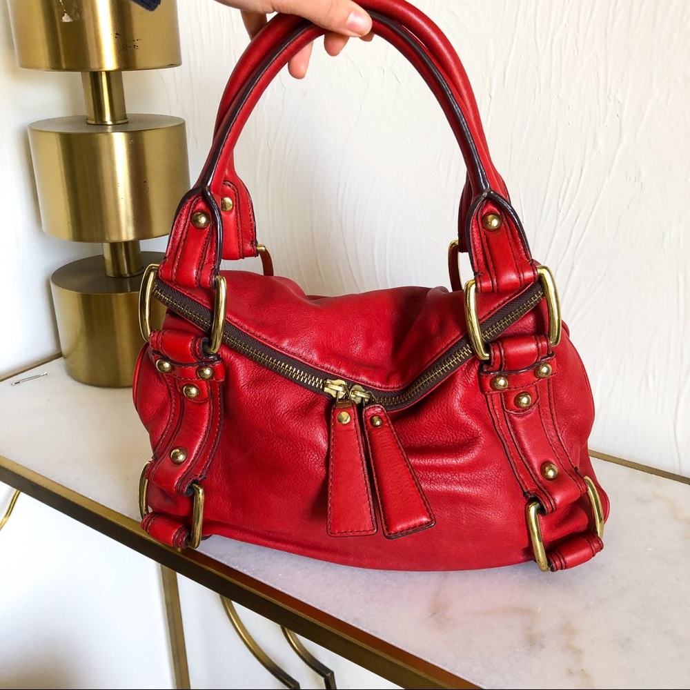 Banana Republic Red Studded Bag